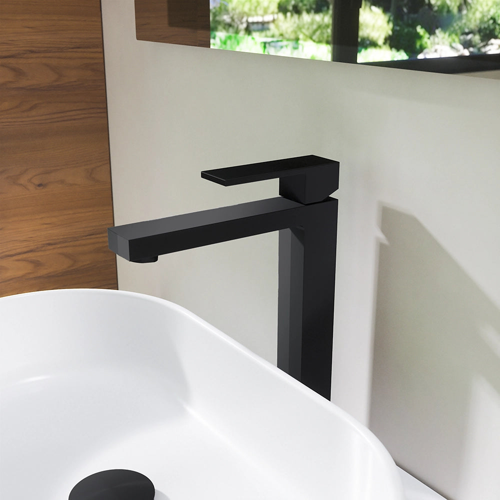Miscelatore lavabo alto senza scarico nero opaco | Hedy
