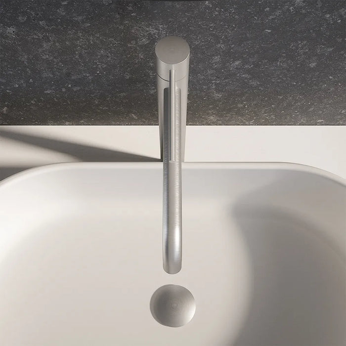 Miscelatore lavabo alto senza scarico nickel spazzolato | Katharine