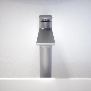 Set miscelatori: lavabo alto, bidet senza scarico ed incasso doccia monocomando nickel spazzolato | Rita