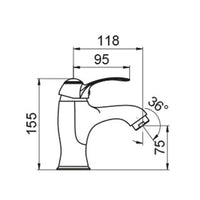 Miscelatore lavabo cromo Bologna