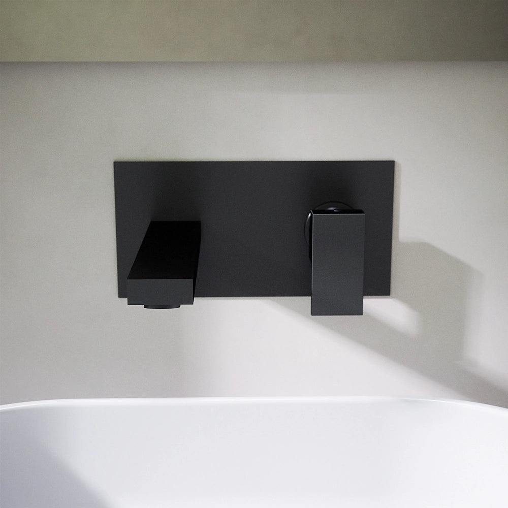 Set miscelatore lavabo ad incasso e bidet senza scarico nero opaco | Hedy