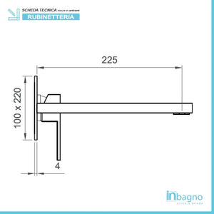 Miscelatore lavabo incasso serie Italia cromo con corpo di incasso