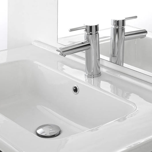 Miscelatore lavabo inox cromato lucido con piletta click-clack  York