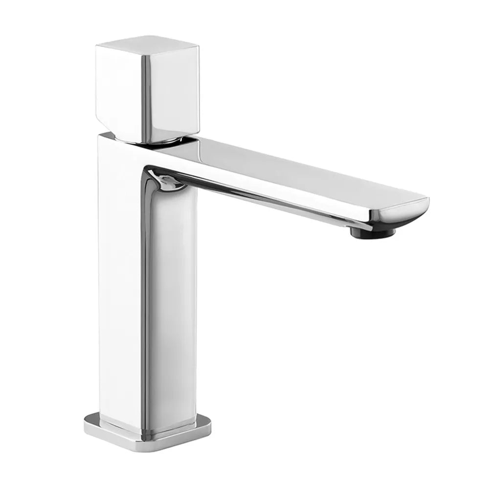 Miscelatore lavabo bocca lunga in ottone con manopola e piletta click clack Lotus