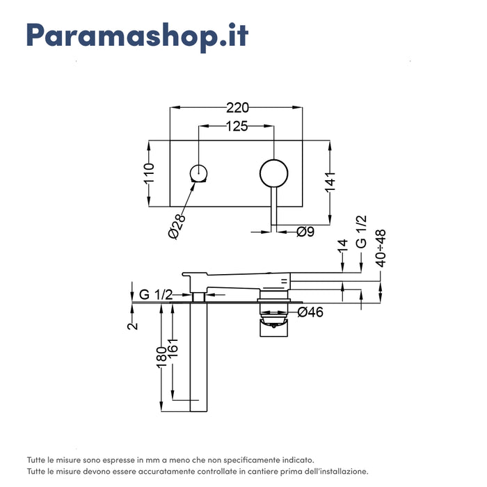 Miscelatore lavabo ad incasso nickel spazzolato | Katharine