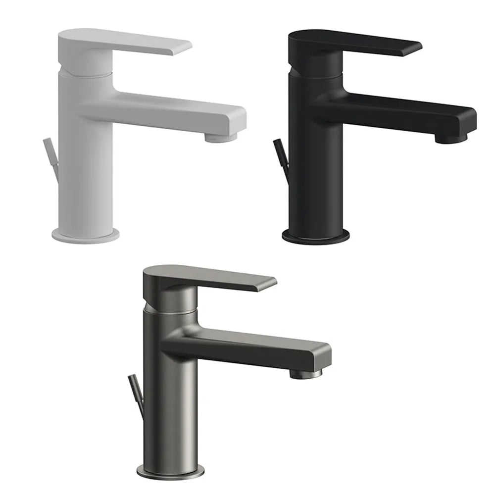 Miscelatore lavabo nero opaco Mariani serie Artic scarico incluso