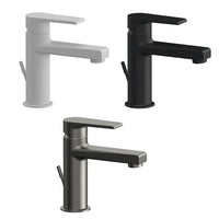 Miscelatore lavabo nero opaco Mariani serie Artic scarico incluso