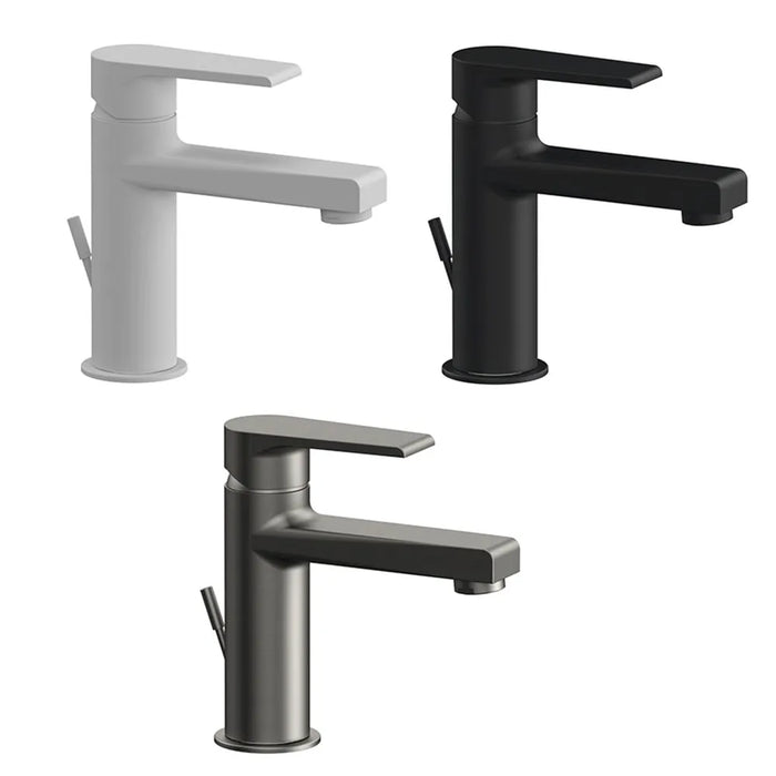 Miscelatore lavabo nero opaco Mariani serie Artic scarico incluso