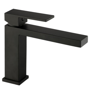 Miscelatore lavabo bocca lunga nero opaco total black manhattan