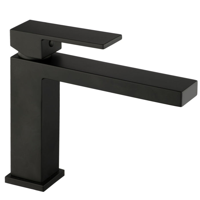 Miscelatore lavabo bocca lunga nero opaco total black manhattan