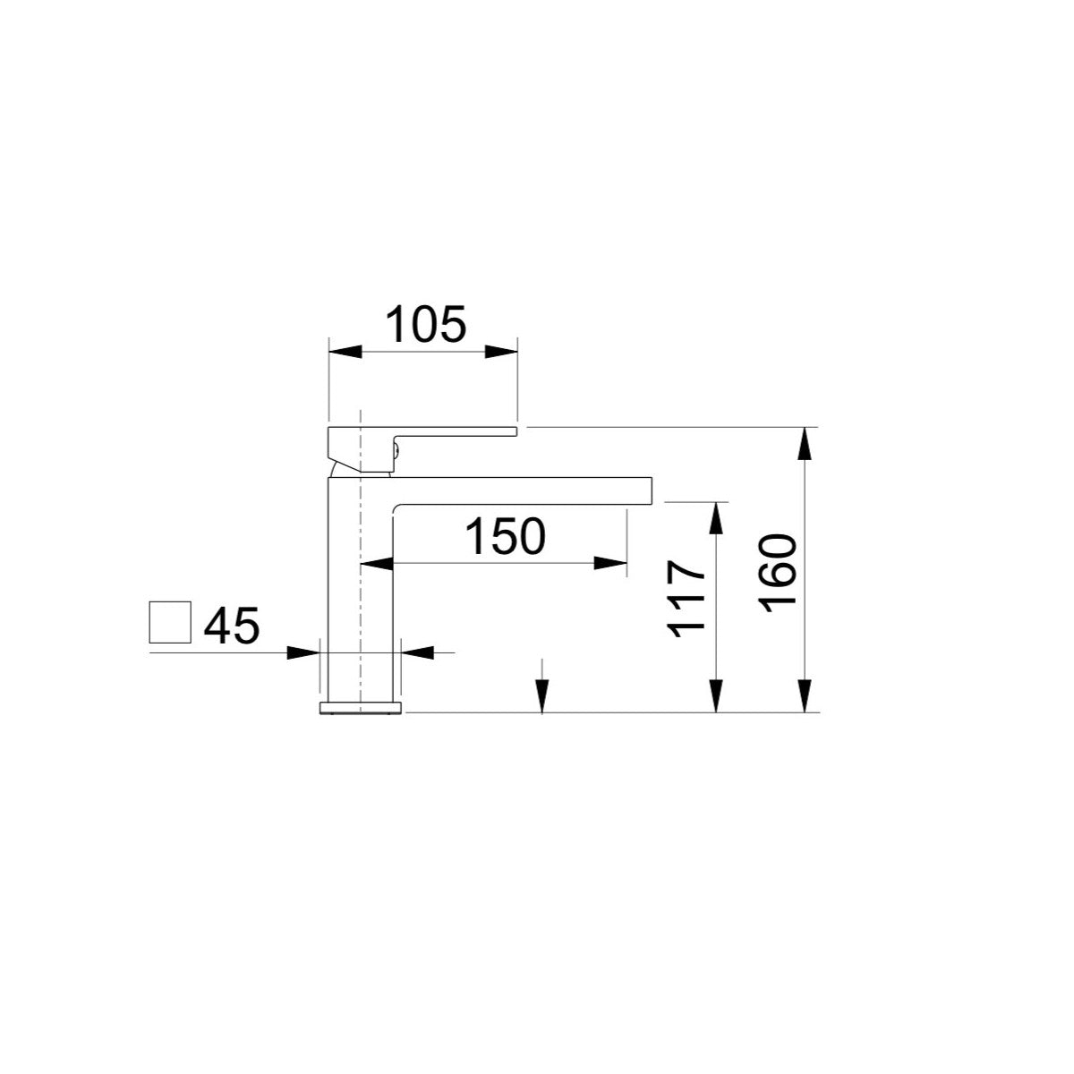 Miscelatore lavabo bocca lunga nero opaco total black manhattan