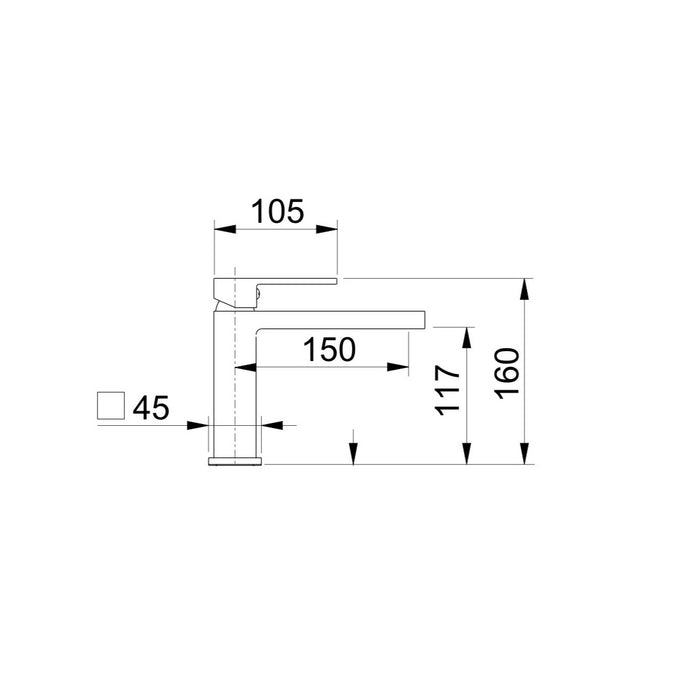 Miscelatore lavabo bocca lunga nero opaco total black manhattan