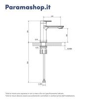 Miscelatore lavabo senza scarico nickel spazzolato | Rita