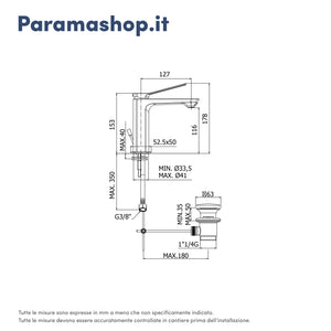 Paffoni coppia miscelatori lavabo e bidet scarico automatico cromato mod. Tilt