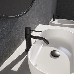 Set miscelatore lavabo, bidet ed incasso doccia monocomando in ottone nero opaco | Katharine