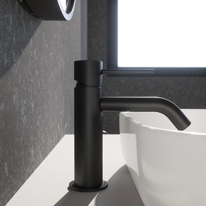 Set miscelatore lavabo e bidet senza scarico nero opaco | Katharine