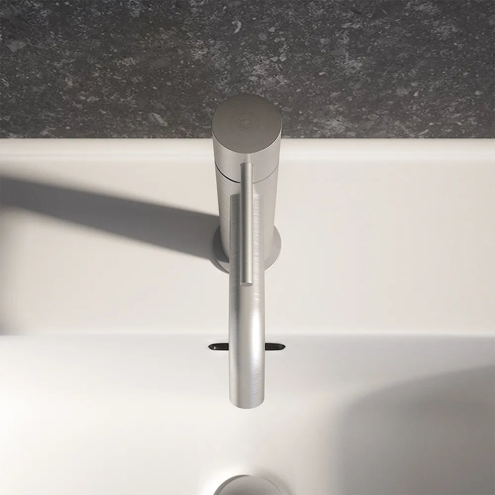 Miscelatore lavabo senza scarico nickel spazzolato | Katharine