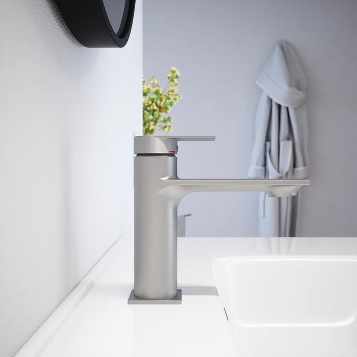 Set miscelatori: lavabo ad incasso, bidet senza scarico ed incasso doccia con deviatore nickel spazzolato | Rita