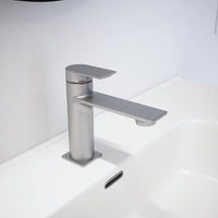 Set miscelatori: lavabo, bidet senza scarico ed incasso doccia monocomando nickel spazzolato | Rita