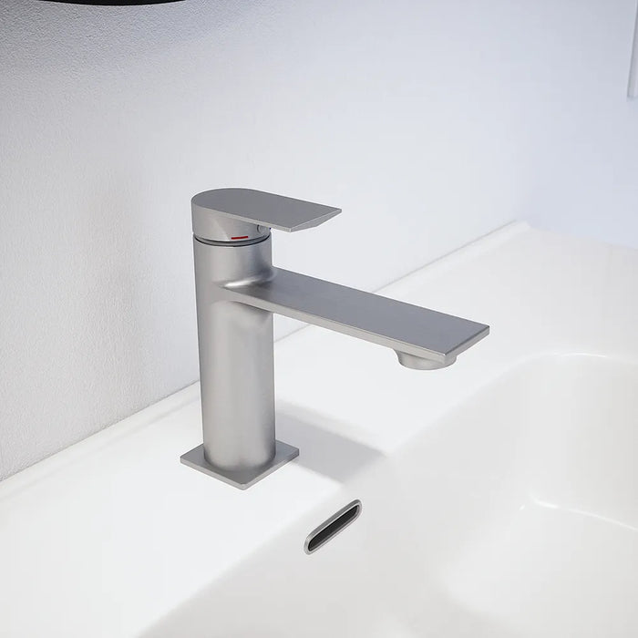 Set miscelatori: lavabo, bidet senza scarico ed incasso doccia monocomando nickel spazzolato | Rita