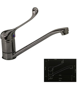 Miscelatore Lavello Acciaio 58913 Lavandino Monocomando Canna Bassa Rubinetteria         