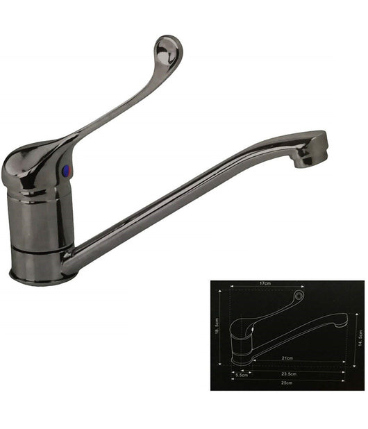 Miscelatore Lavello Acciaio 58913 Lavandino Monocomando Canna Bassa Rubinetteria         