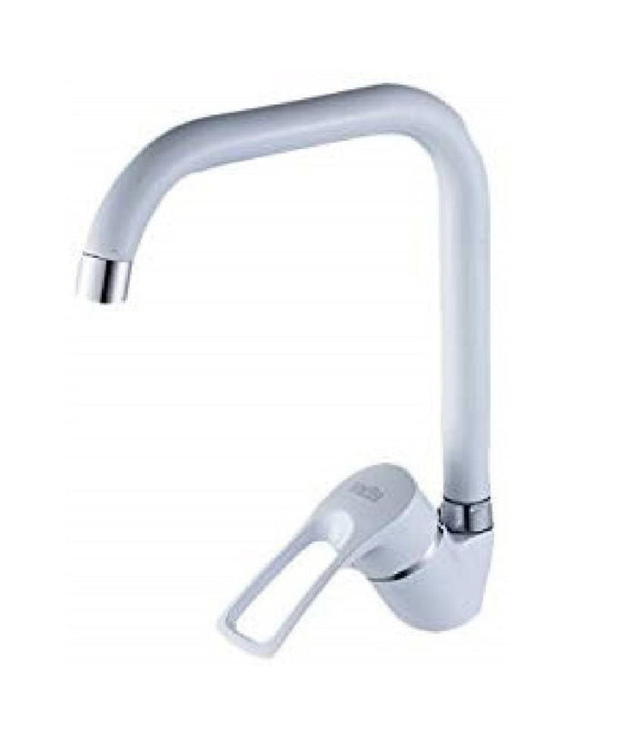 Miscelatore Lavello Bianco Squadrato Ischia Lavandino Cucina Monoforo Monocomando         