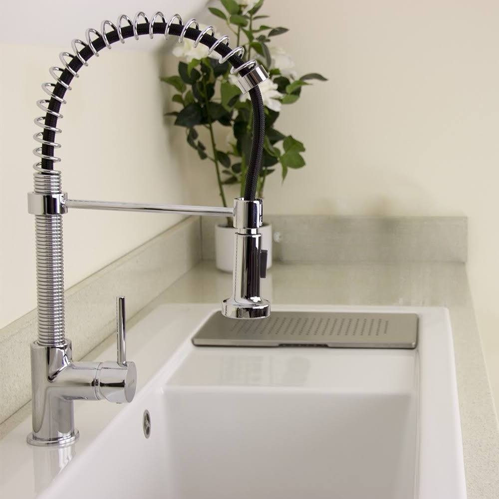 Miscelatore lavello cucina con doccetta estraibile a molla Anaconda colore cromo