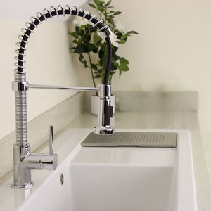 Miscelatore lavello cucina con doccetta estraibile a molla Anaconda colore cromo