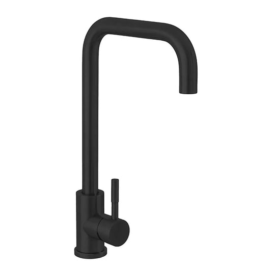 Miscelatore lavello in acciaio nero opaco con canna svedese girevole