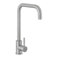 Miscelatore lavello in acciaio spazzolato con canna svedese girevole
