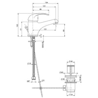 Miscelatore monocomando per lavabo cromato squalo