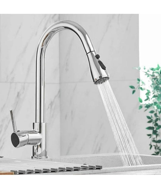 Miscelatore Per Cucina Rubinetto Con Doccetta Estraibile Monocomando Cromato 79570         