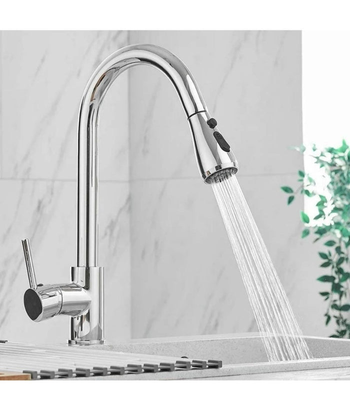 Miscelatore Per Cucina Rubinetto Con Doccetta Estraibile Monocomando Cromato 79570         