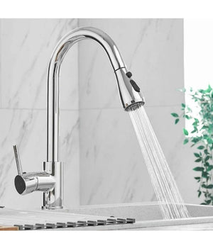 Miscelatore Per Cucina Rubinetto Con Doccetta Estraibile Monocomando Cromato 79570         