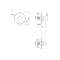 Miscelatore doccia incasso cromato 1 via star