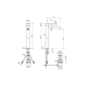 Miscelatore per lavabo alto cromato jackie