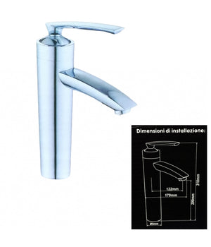 Miscelatore Rubinetto Acciaio Per Lavabo Lavandino Bidet Monoforo Monocomando         
