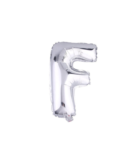 Palloncino Gonfiabile Elio Lettera F Argento 35 Cm Compleanno Festa Party Casa         