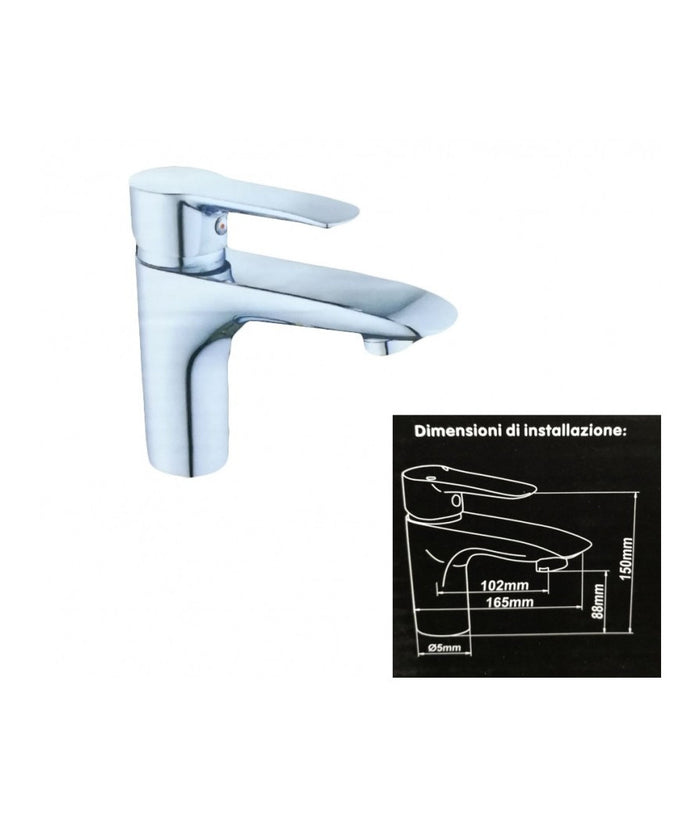 Trade Shop - Miscelatore Rubinetto Bagno Doccia Lavabo Lavandino Monoforo Monocomando -