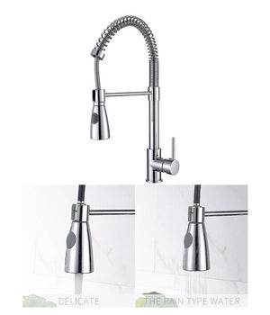 Miscelatore Rubinetto Con Doccetta A Molla Canna Alta Isola Per Cucina 87464         