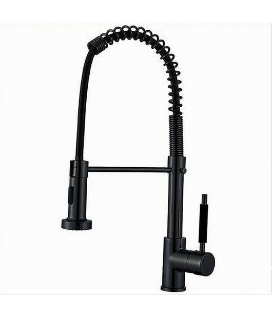 Miscelatore Rubinetto Con Doccetta Lavello Canna Alta Isola Per Cucina Nero 87467         