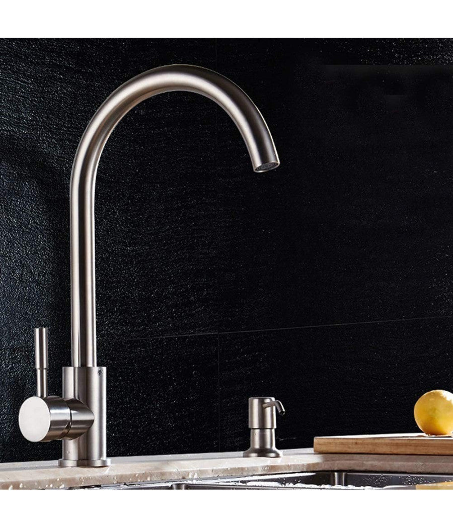 Miscelatore Rubinetto  52812 Lavello Canna Alta Monocomando Rubinetteria         