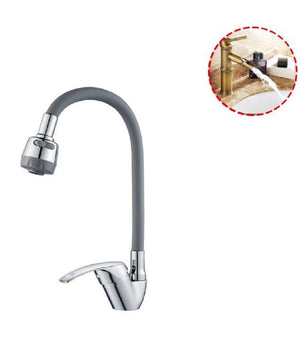 Miscelatore Rubinetto Lavello Cucina Canna Flessibile Rompigetto Grigio 79914         