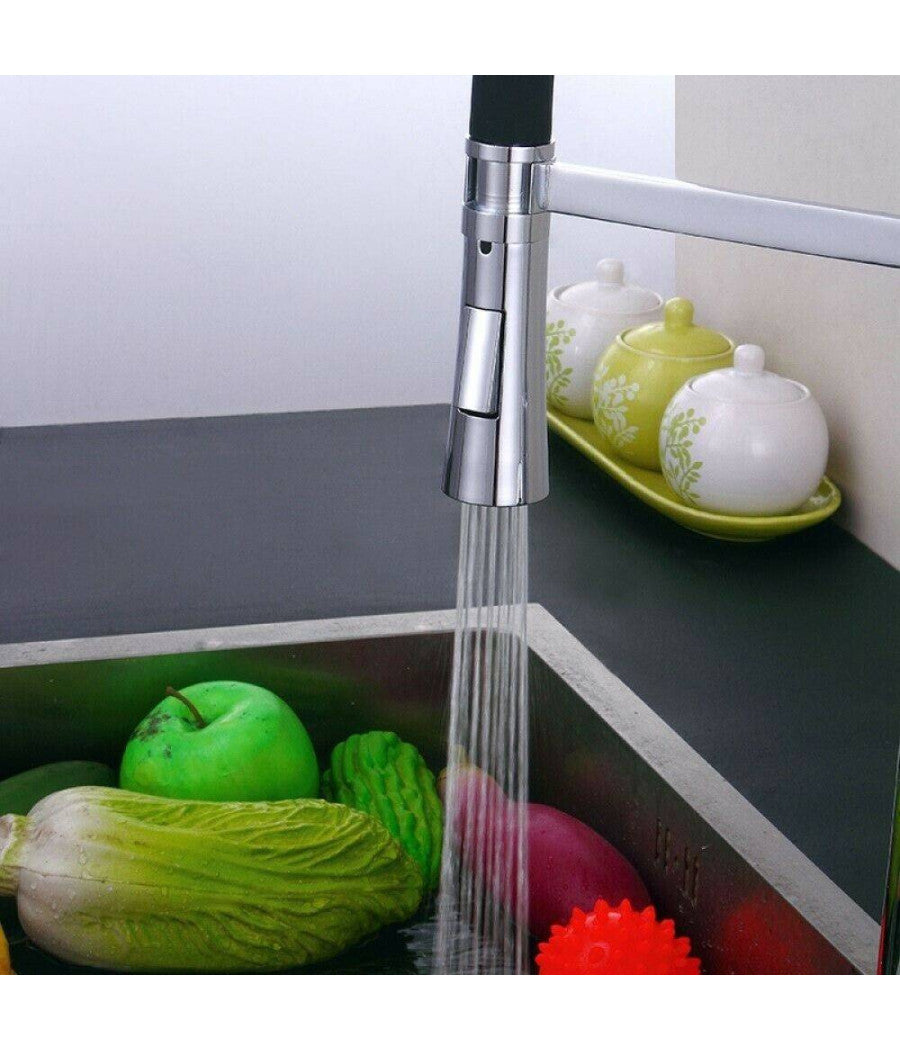 Miscelatore Rubinetto Lavello Cucina Con Doccetta Monocomando Canna Alta 59593         