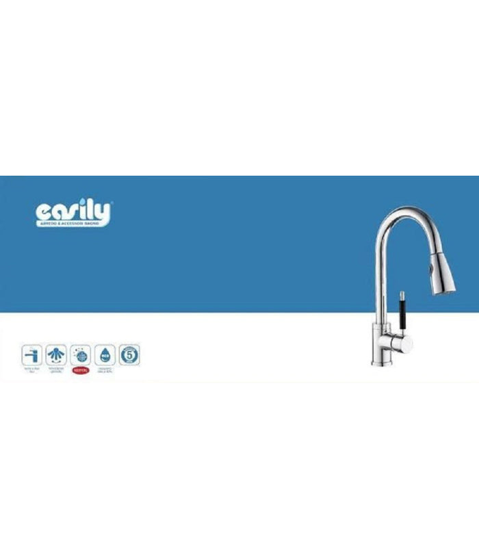 Miscelatore Rubinetto Lavello Cucina Getto Lavabo Con Doccetta Estraibile 59595         