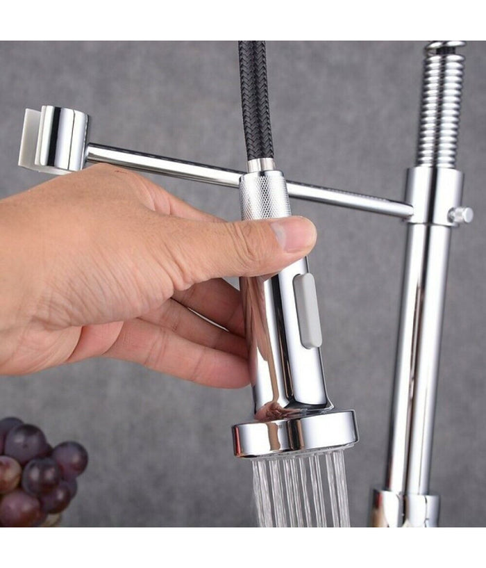 Miscelatore Rubinetto Lavello Cucina Getto Lavabo Design Doccetta A Molla 59591         