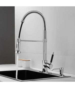 Miscelatore Rubinetto Lavello Cucina Getto Lavabo Design Doccetta A Molla 59591         