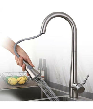 Miscelatore Rubinetto Monocomando Lavello Cucina Con Doccetta A Canna Alta 52692         