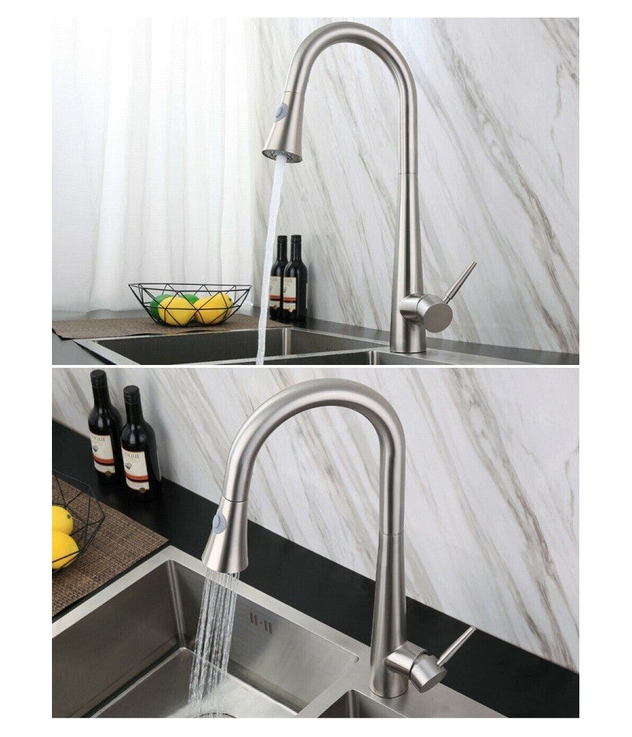 Miscelatore Rubinetto Monocomando Lavello Cucina Con Doccetta A Canna Alta 52692         